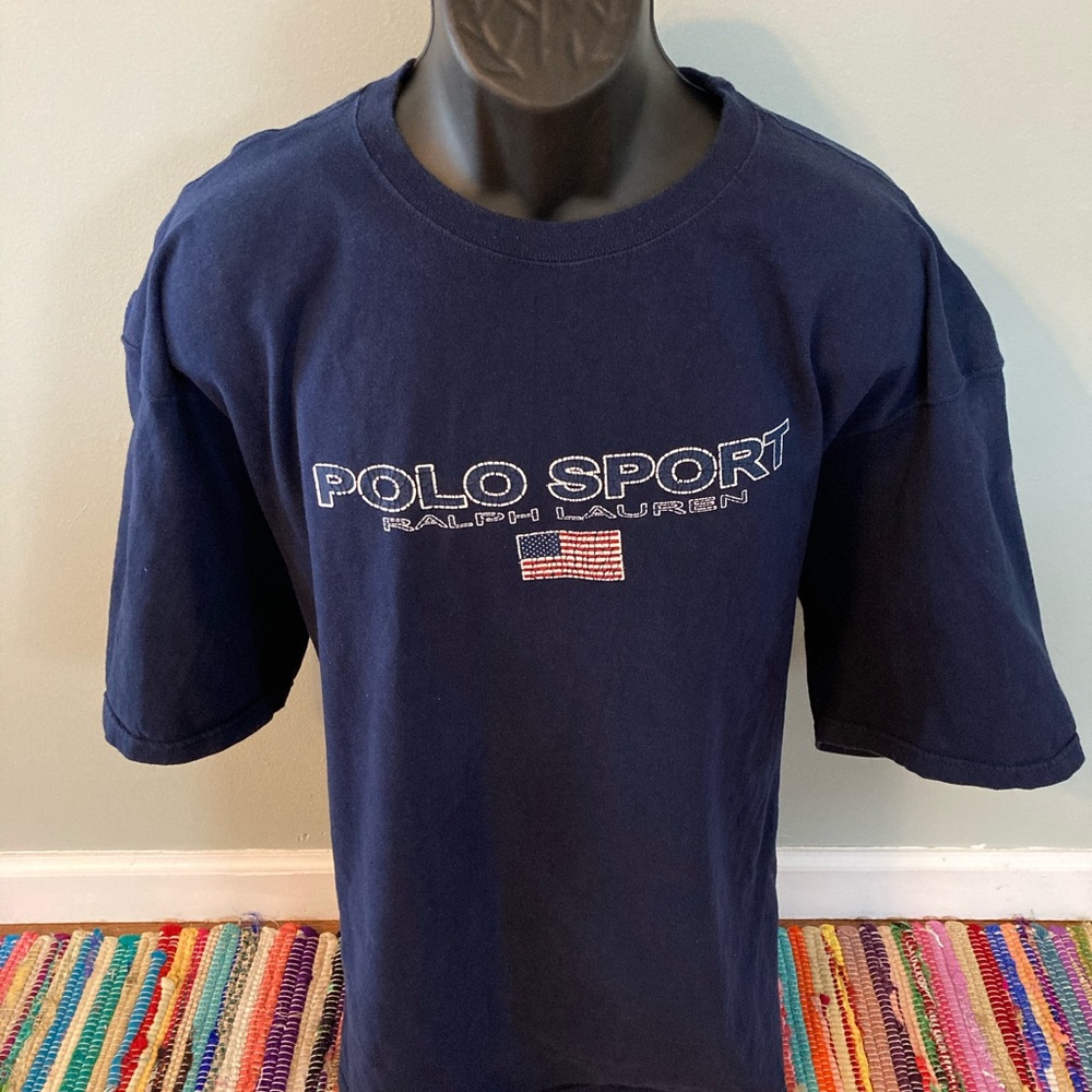 90s Polo Sport Ralph Lauren American Flag Shirt 3X